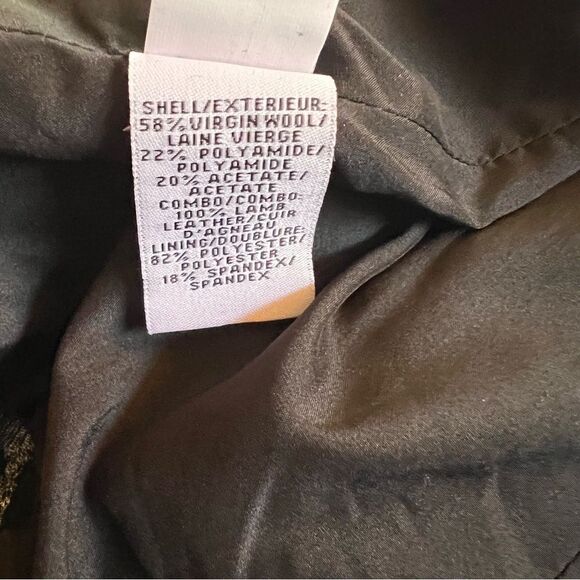 DVF Jacket Leather Moto Animal Print Black Size 2 - Picture 14 of 14